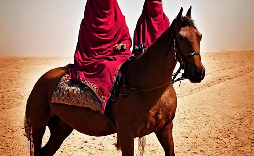 Prompt: beautiful burqa's woman, riding a horse!!! in saharan, sharp eyes, perfect dynamic posture, dust, cinematic, perfect dynamic pose, pinterest, very perfect position, award winning photo by national geographic, bokeh