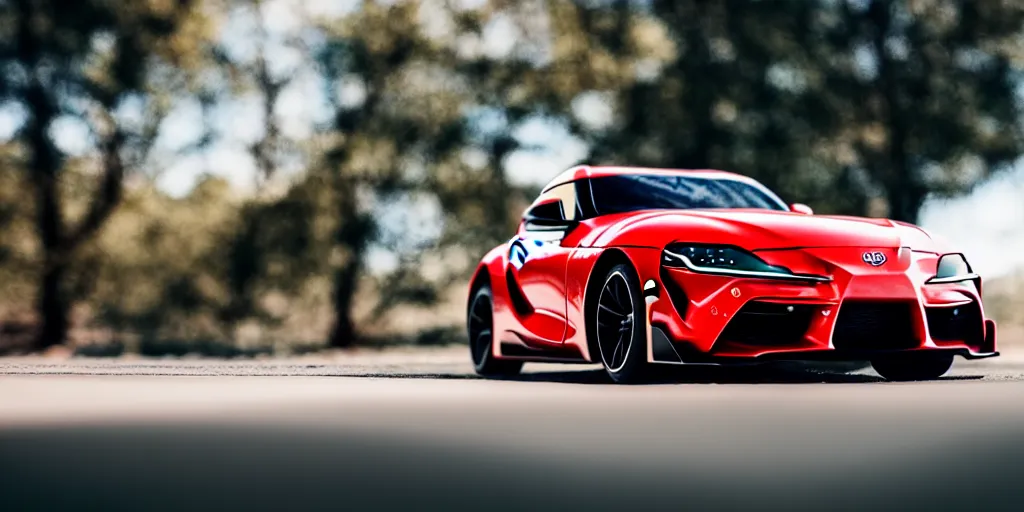 Prompt: Hot Wheels, 2022 toyota supra, cinematic, 8k, depth of field, bokeh.