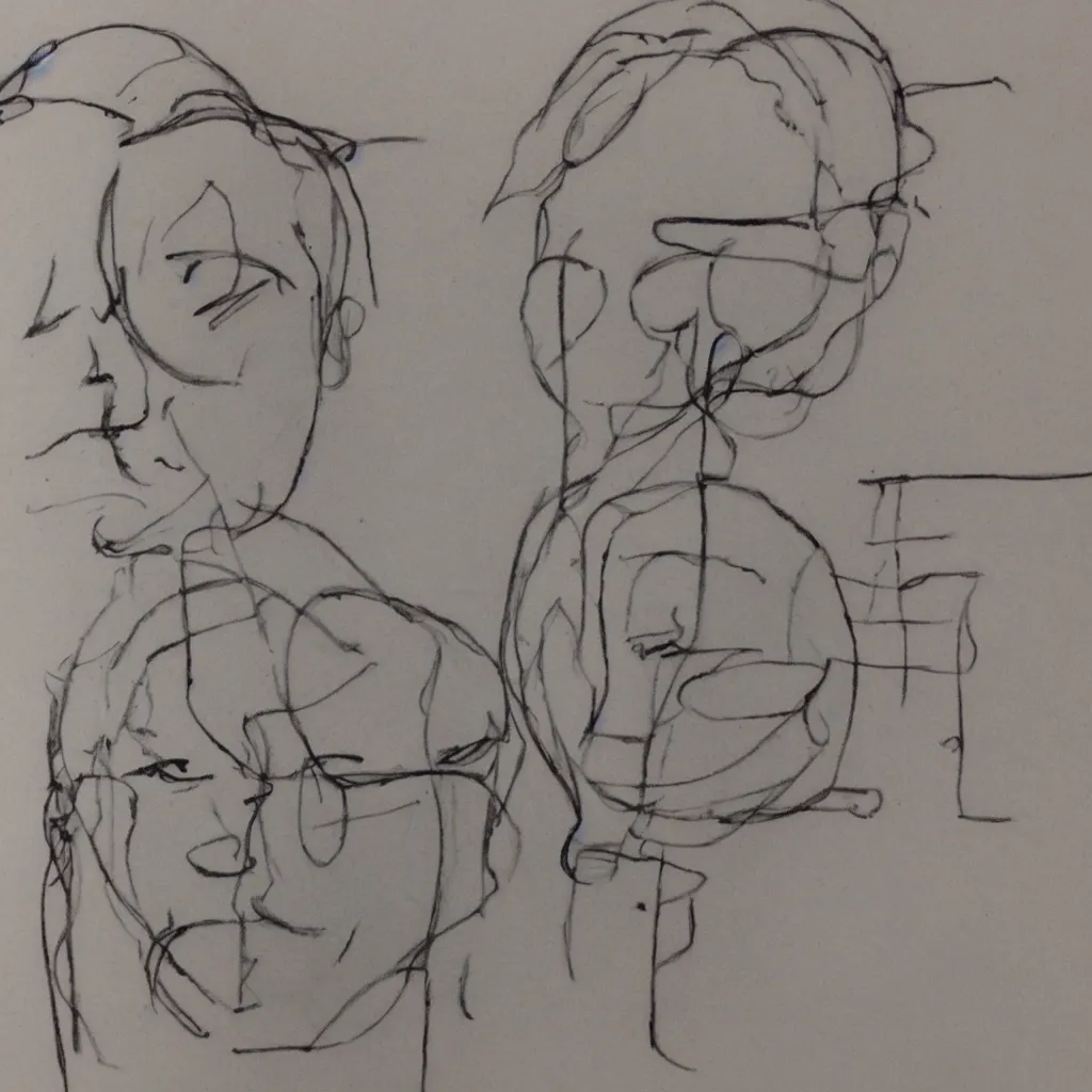 Prompt: stable diffusion draws a self portrait