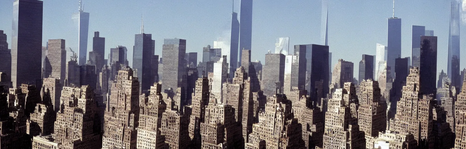 Image similar to “The TwinTowers as Mile-High Humanoid Transformer Robots brings NYC to a standstill Gettyimages September 11 2001 hq ap photos CNN”