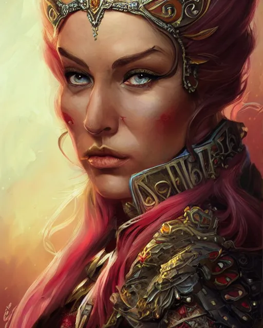 Prompt: the empress of licorice, D&D character art, realistic digital painting, fantasy art, digital painting, character portrait, intricate ornamentation, by Paolo Eleuteri Serpieri, Artstation Trending, Paolo Eleuteri Serpieri