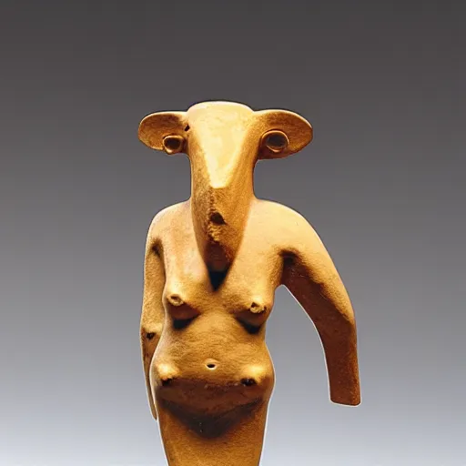 Image similar to bull, cycladic figurine