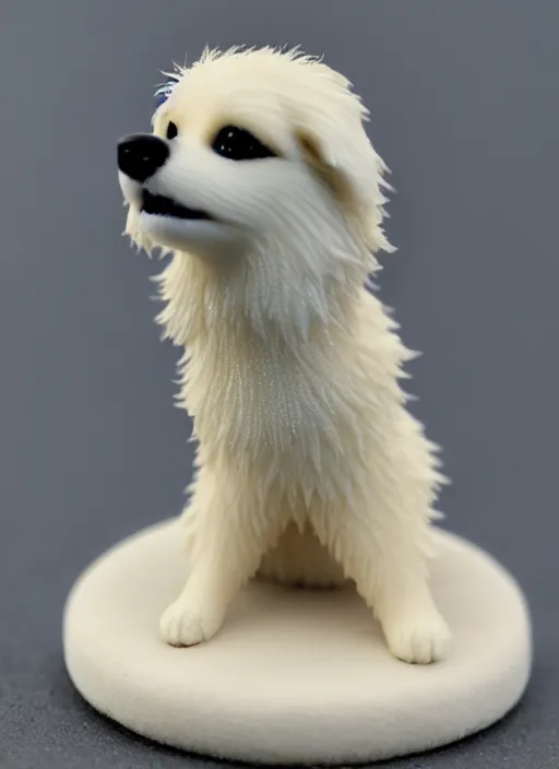 Image similar to 80mm resin detailed miniature of fluffy dog, Product Introduction Photos, 4K, Full body