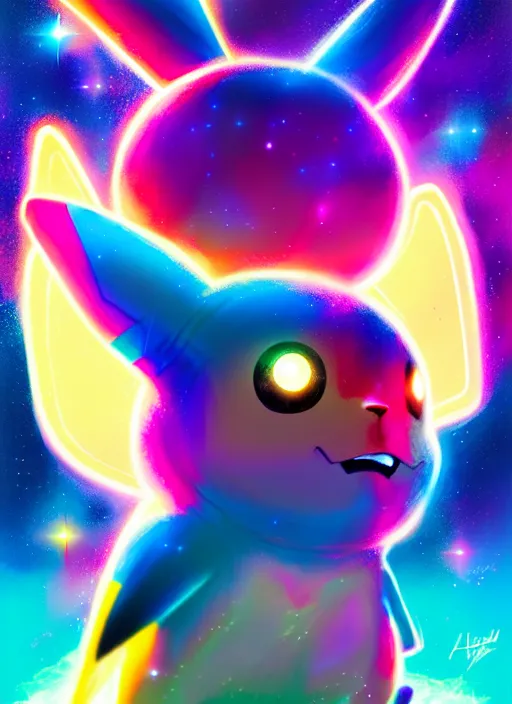 colorful pokemon pikachu-Artwork by @ tuman_69