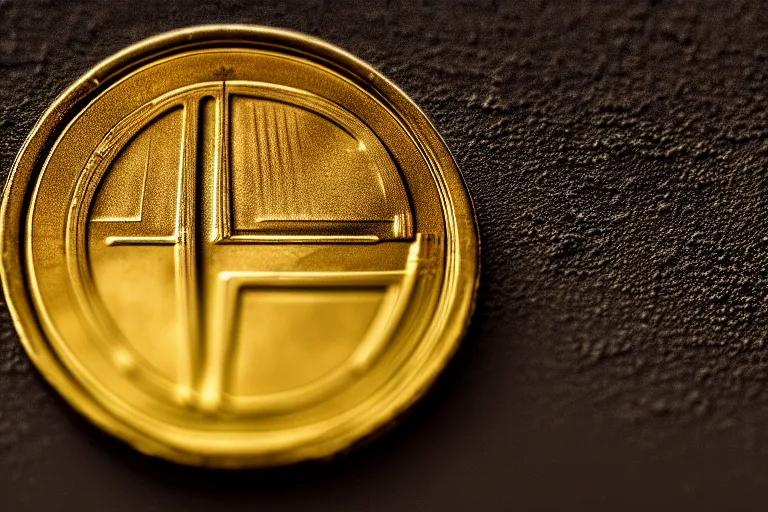 Image similar to a macro shot of a one euro coin. super realistic 8 k render of a elegant, cinematic composition