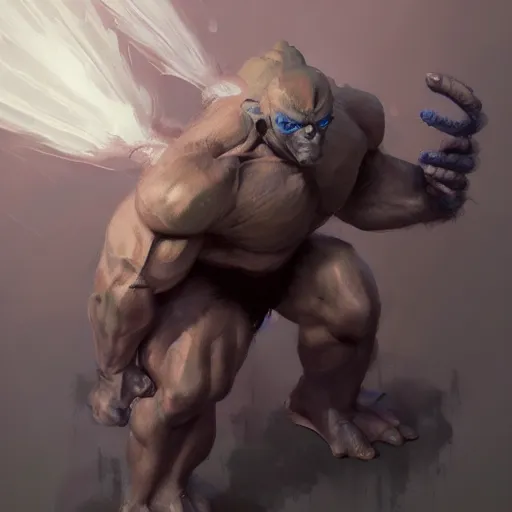 Prompt: Machamp ,Greg rutkowski, Trending artstation, cinematográfica, digital Art