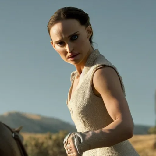 Image similar to still of natalie portman in westworld tv series