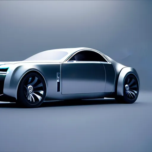 Image similar to khyzyl saleem car :: Rolls-Royce 103EX concept : medium size: 7, u, x, y, o form panels: motherboard forms zaha hadid architecture big size forms brutalist medium size forms sci-fi futuristic setting ultra realistic photography, keyshot render, octane render, unreal engine 5 render , high oiled liquid glossy specularity reflections, ultra detailed, 4k, 8k, 16k blade runner 2049 Cyberpunk 2077 ghost in the shell thor 2 marvel film : tilt shift: sharp focus