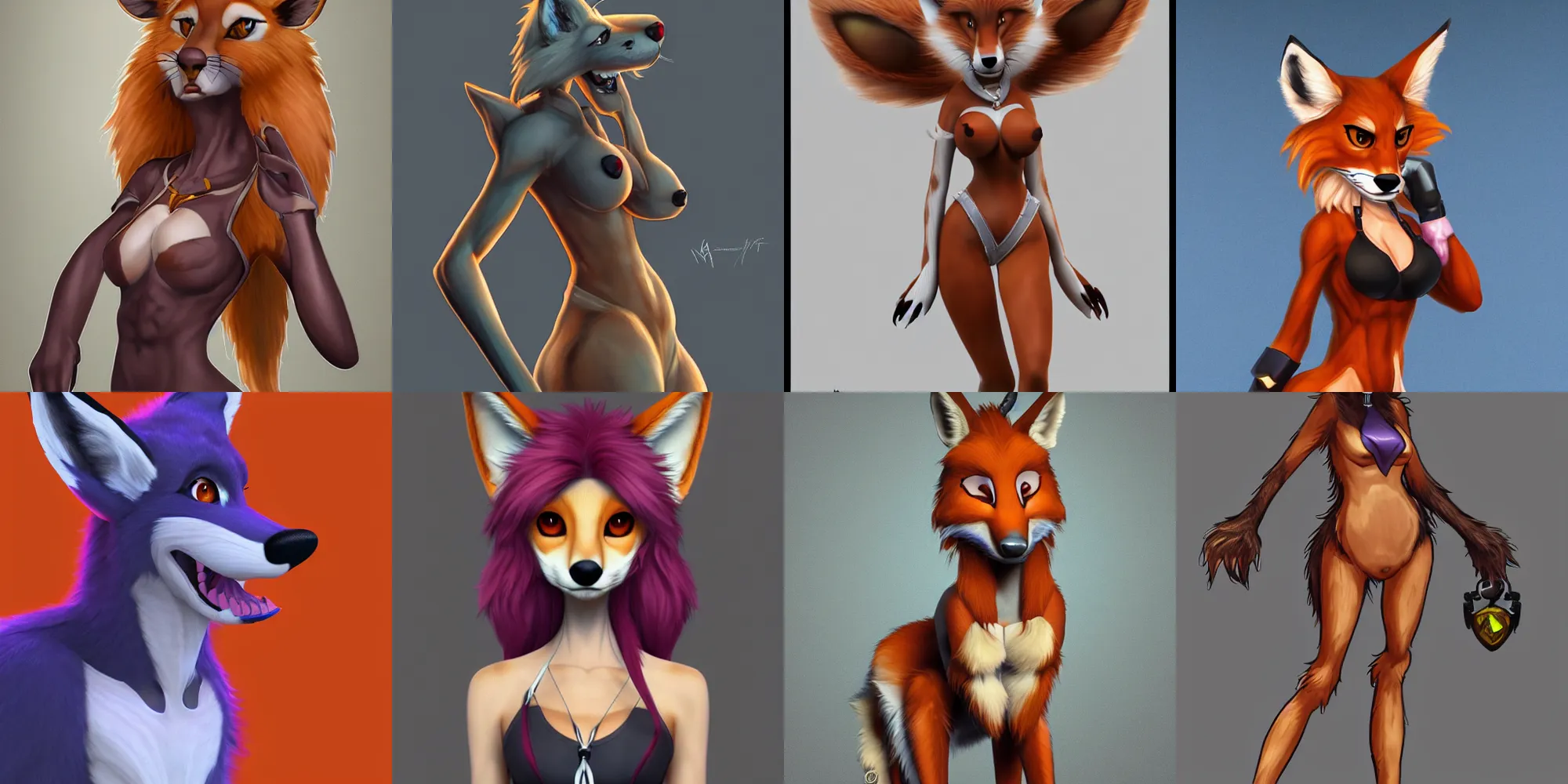 Prompt: Furry art of an anthropomorphic vixen, furaffinity, extremely detailed, trending on artstation, award winning