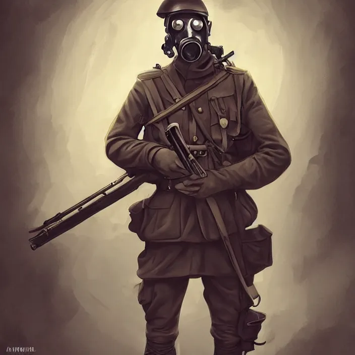 world war 1 gas mask drawing