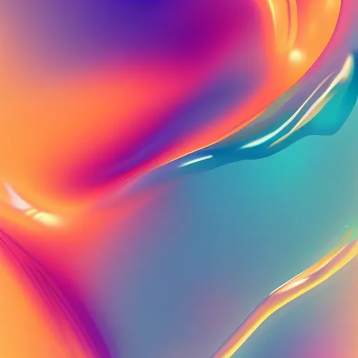 Image similar to high quality rendering of phone wallpaper, glossy fluid transulcent shapes in pastel colors floating, octane, redshift, 4k