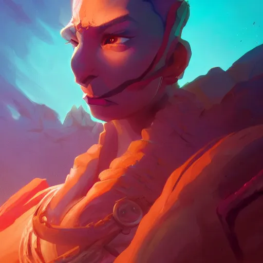 Prompt: front portrait, gloomhaven, dynamic lighting, gaudy colors, octane render aesthetic, matte painting concept art, official fanart behance hd artstation by jesper ejsing, by rhads and makoto shinkai and lois van baarle and ilya kuvshinov and rossdraws