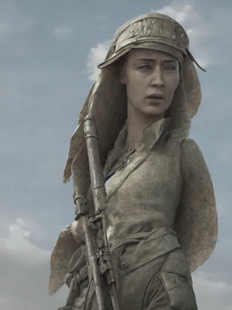 Prompt: angel of verdun, emily blunt, highly detailed, ray - traced