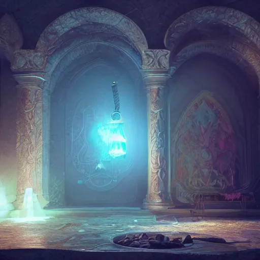 Image similar to magical artifact, octane render, intricate, artstation, dramatic lighting