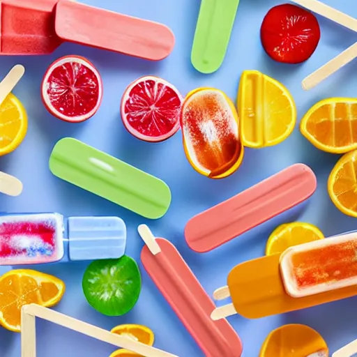 Prompt: yummy yummy popsicles product packing design