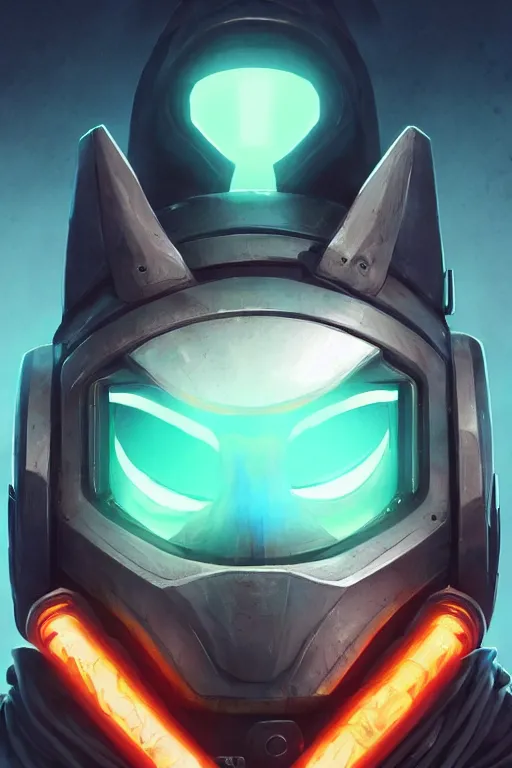 Image similar to epic mask helmet robot ninja portrait stylized as fornite style game design fanart by concept artist gervasio canda, behance hd by jesper ejsing, by rhads, makoto shinkai and lois van baarle, ilya kuvshinov, rossdraws global illumination radiating a glowing aura global illumination ray tracing hdr render in unreal engine 5