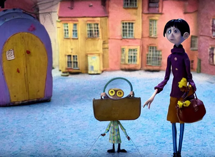 Image similar to a very high resolution image from a new movie. stop motion. coraline. directed by wes anderson