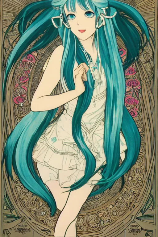 Prompt: hatsune miku by mucha