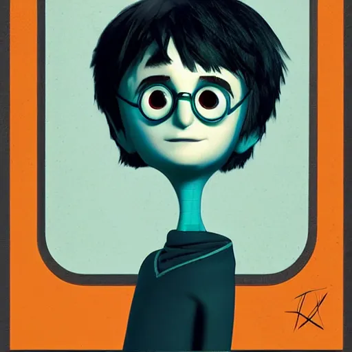 Prompt: Venomic Harry Potter profile picture by Pixar, asymmetrical, Organic Painting , Matte Painting, geometric shapes, hard edges :2 by Goro Fujita:4