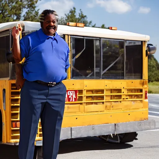 Image similar to african american male school bus driver with dreads, and chubby legs