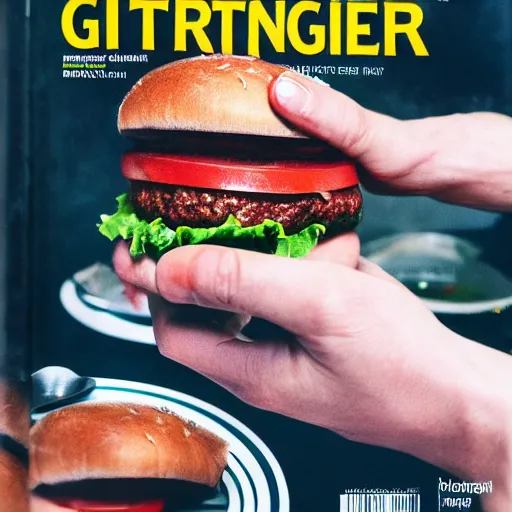 Image similar to hamburger eating people, national geographic, chef's magazine, professional photography, canon lens