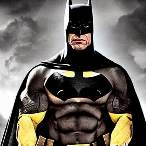 Image similar to Dwayne Johnson as batman