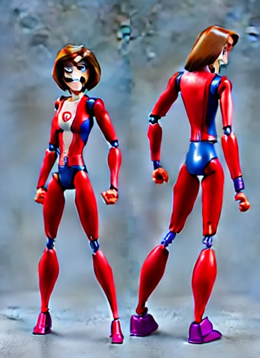 Image similar to Transformers Helen Parr Elastigirl action figure from Transformers: Kingdom, symmetrical details, by Hasbro, Takaratomy, Don Bluth, tfwiki.net photography, product photography, official media