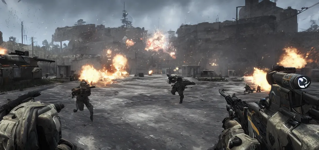 Image similar to in game screenshot of call of duty warzone