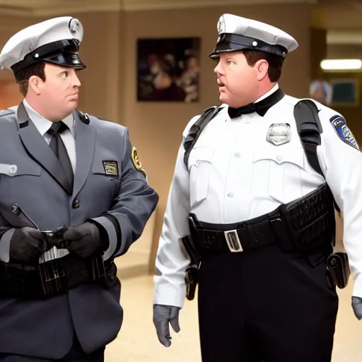 Image similar to mike myers as kevin james in paul blart : mall cop, movie still