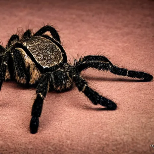 Prompt: a tarantula wearing high heels under her feet, detailed, intricate, realistic, hdr, 8 k