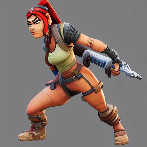 Prompt: the renegade raider from fortnite as a cartoon, 8 k, 3 d model, professional, drawing