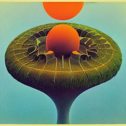 Prompt: rock music, surreal hippie album cover, 6 0 s biomorphic design photography, ethereal, dan mcpharlin, pascal blanche, roger dean, josh kirby, 8 k