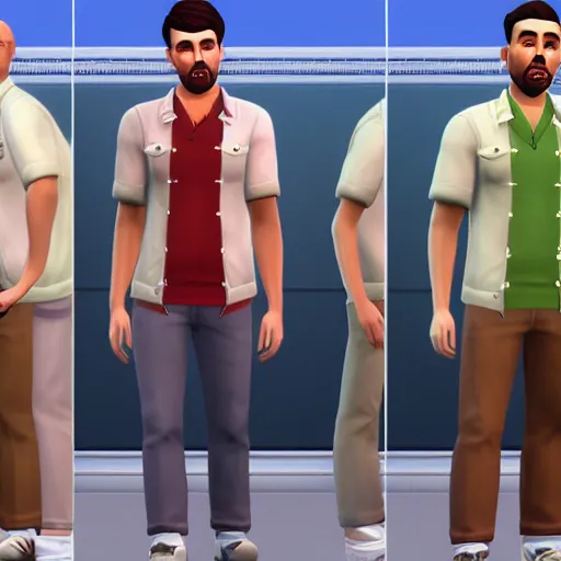 Prompt: Mike from superhorrorbro as the sims 4 character