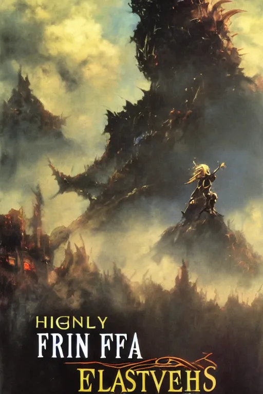 Prompt: Movie poster of Final Fantasy 6, Highly Detailed, Dramatic, A master piece of storytelling, by frank frazetta, ilya repin, 8k, hd, high resolution print