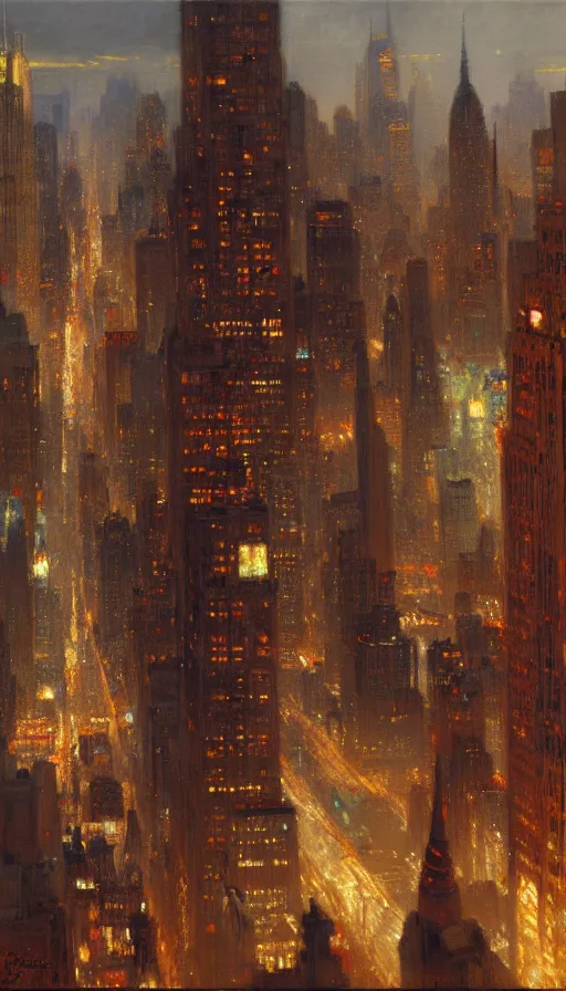 Image similar to city of modern new york. highly detailed painting by gaston bussiere, craig mullins, j. c. leyendecker