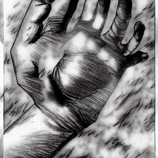 Image similar to the hand of god by kentaro miura