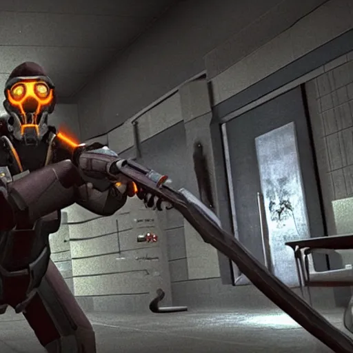 Image similar to Half-Life the movie, screenshot, sharp, cinematic lighting