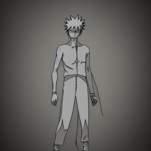 Image similar to naruto, alien grey, tall, very thin, terrifying, grimdark, photorealistic