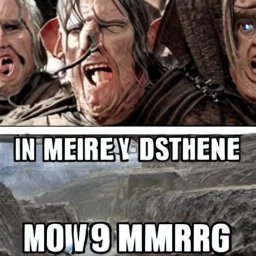 Prompt: a meme made in Mordor