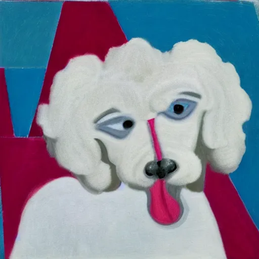 Prompt: avatar of a white poodle in the style of pablo picasso