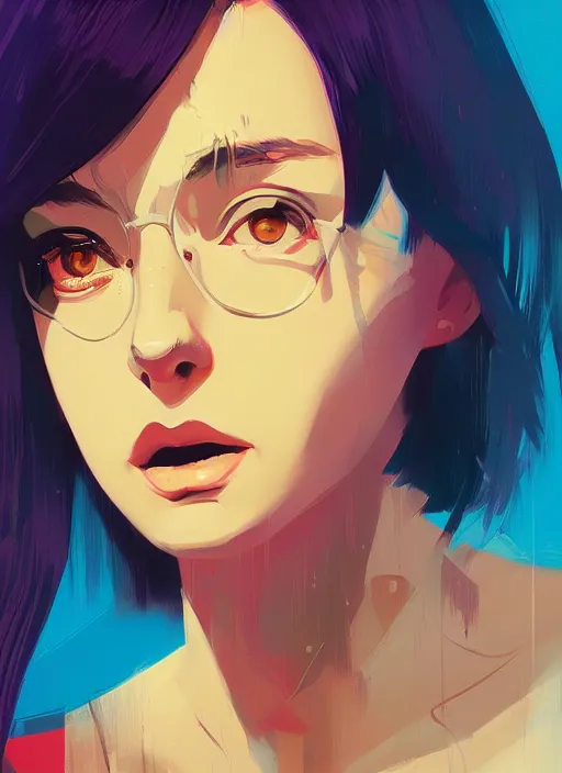 Prompt: portrait illustration, pop art, splash painting, art by ilya kuvshinov, greg rutkowski and makoto shinkai, dan mumford, artstation