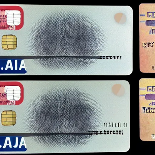 Image similar to secret code punched in a plastic credit card