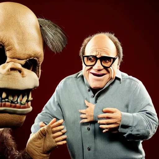 Image similar to animatronic Danny Devito, exposed mechanics, photo, Stan Winston studios, detailed, 4k