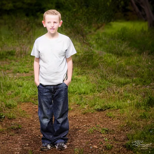 Image similar to dslr photo portrait still of 1 0 year old age 1 0 walter white at age 1 0!!!, 8 5 mm f 1. 8