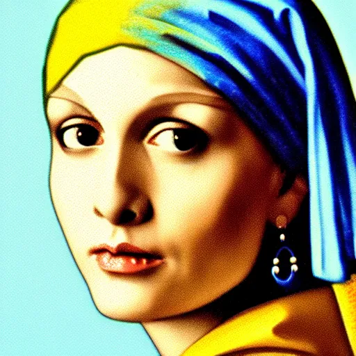 Image similar to joey butafuco from friends as the girl with the pearl earring