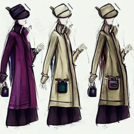 Prompt: fashion sketches of the alchemist potion master belt. ropes potion belt, artisan satchel potion collections for alchemist. designed by volkswagen. fashion sketches from the year 1 4 3 2