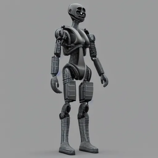 Image similar to 3D model of the perfect Cyborg, hard suface, ultra detailed