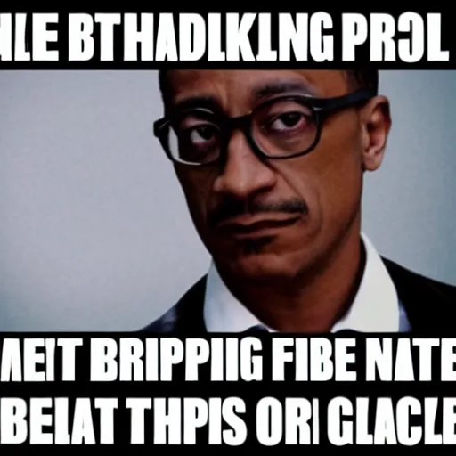 Image similar to gustavo fring from Breaking Bad as a rapper