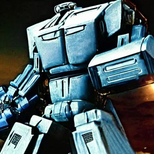 Image similar to a retrofuturistic transformer, a still of transformers movie