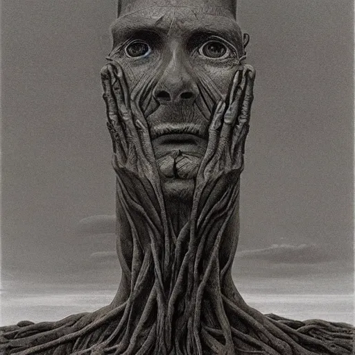 Image similar to the most creepy thing by zdzisław beksinski, by zdzisław beksinski, by zdzisław beksinski, by zdzisław beksinski, by zdzisław beksinski